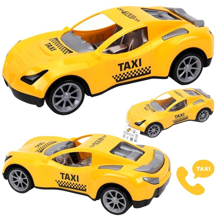 Sportautó, Technok, taxi, sárga, 3+ év