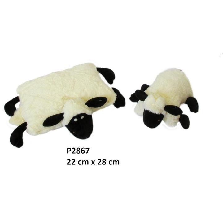 Sun-Day díszpárna, fekete lábú bárány modell, 22x28cm