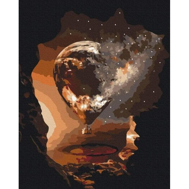 Set pictura dupa numere, Twoje Hobby, Balon gorski, 25 culori, 40x50cm