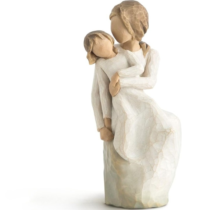 Figurina "Anya és lánya", gyantából, 16 cm, kézzel festett, Meleg pillanatok, Erős és tartós, Finom és sima, Közel az élet textúrájához, Rugalmasabb jelenetelhelyezés, Napálló