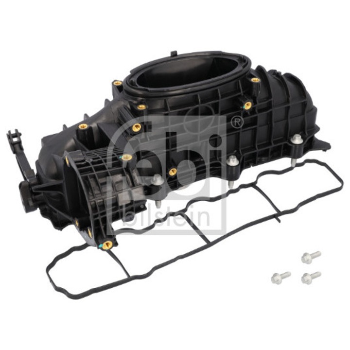 FEBI 49SKV014 szívócső, műanyag, 1,373 kg, tömítéssel és csavarokkal, a motor teljesítményének optimalizálásához