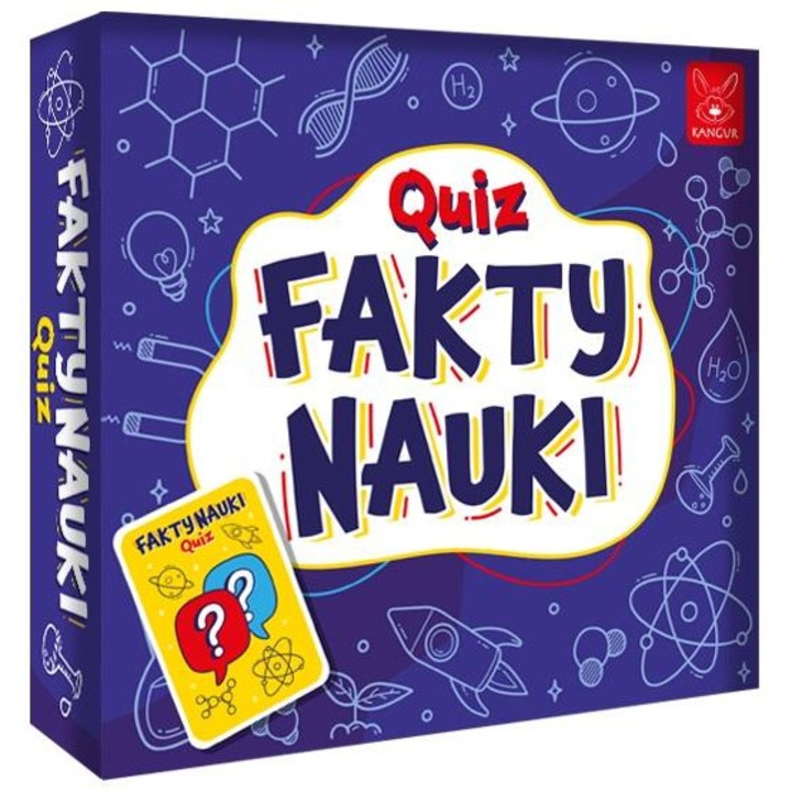 Kvíz Tudományos Tények, KANGUR, társasjáték, 2-6 játékos, többszínű
