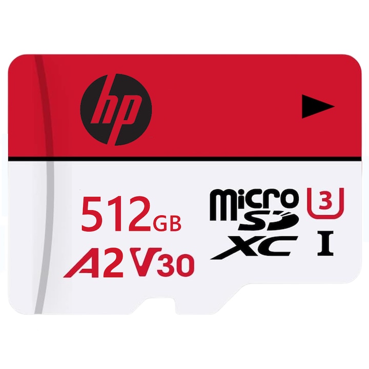 Карта памет MicroSDXC 512GB HP, скорост на четене 100MB/s, водоустойчива и удароустойчива, със SD адаптер