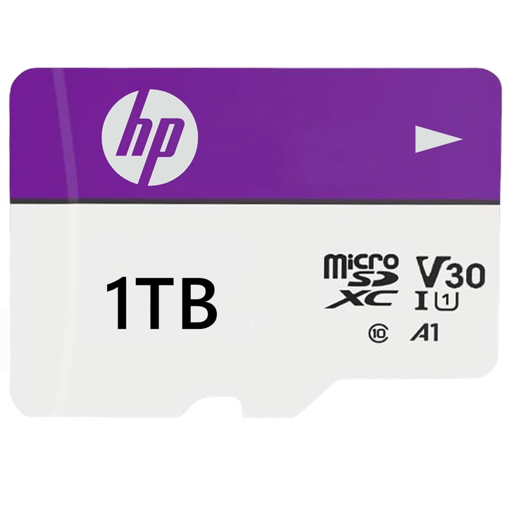 Карта памет MicroSDXC HP 1TB, U3 V30, 100MB/s, със SD адаптер, водоустойчива и удароустойчива