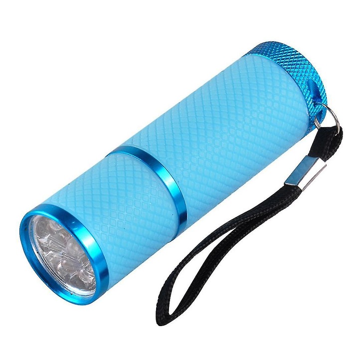 Lampa LED mini pentru uscare gel unghii, 9 LED-uri, 4.5V, 8x2.5cm