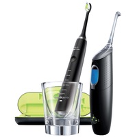 Pachet Philips Sonicare AirFloss si Sonicare DiamondClean HX8491/03, incarcare Usb, 5 programe, Negru