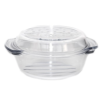 Vas yena de tip grill cu capac sticla termorezistenta WOL 2,4l 270x238x86mm Vas yena de tip grill cu capac sticla termorezistenta WOL 2,4l 270x238x86mm