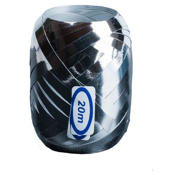 Panglica decorativa PartyPro 20m, 0,5cm, argintie