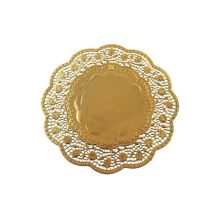 Servetel decorativ TAMIPOL, 36cm, auriu, hartie