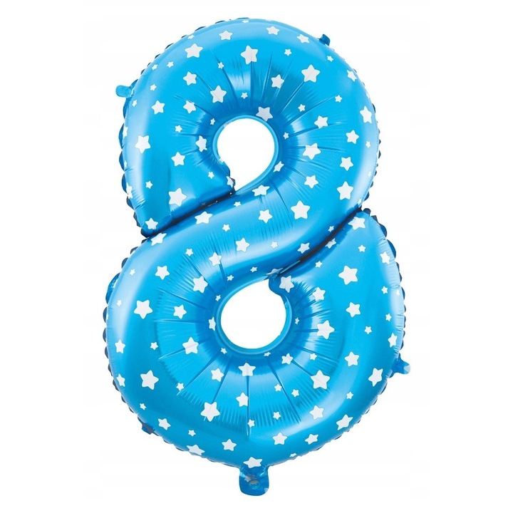 Fólia Lufi 8-as Szám, PARTYPAL, kék, 40 cm