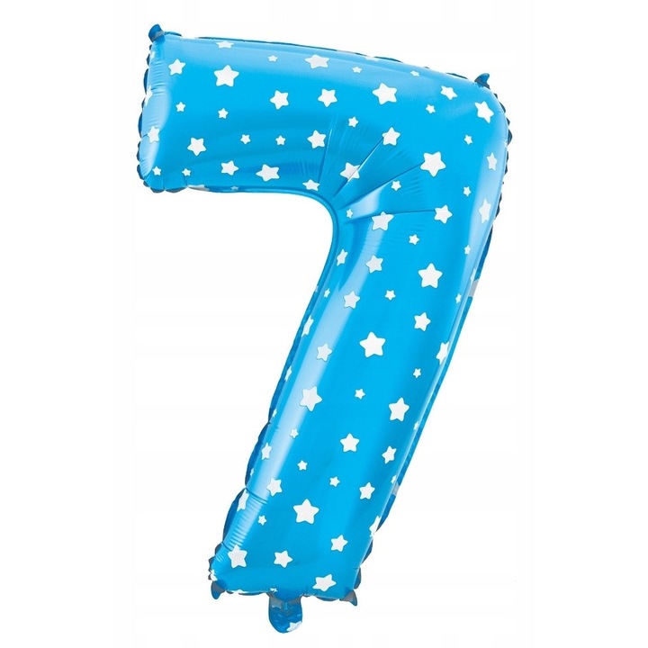 Fólia Lufi 7-es szám, PARTYPAL, világoskék, 40 cm