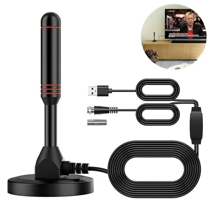 Antena TV digitala cu amplificator, interior/exterior