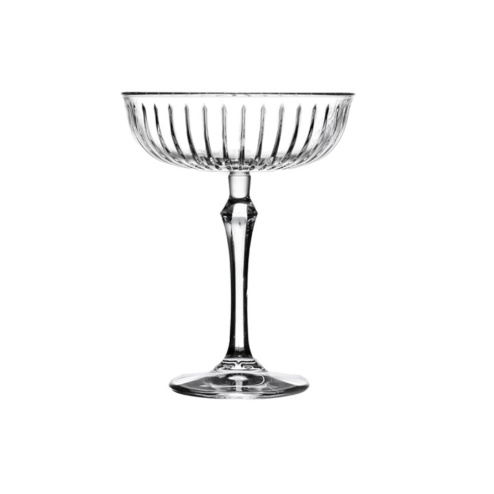 Set 4 cupe șampanie Pasabahce Joy, sticlă transparentă, 245 ml, 14.7x12.1cm