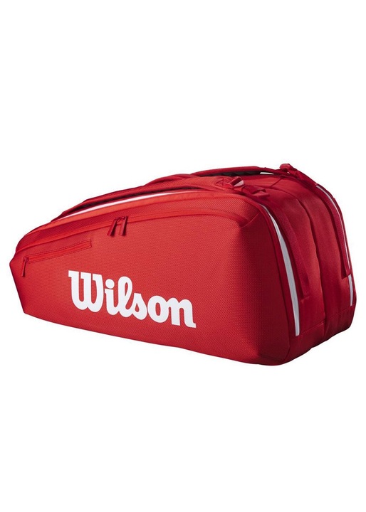 Wilson Super Tour férfi táska, piros, 76x28x50cm, Thermoguard ütőrekesz, kettős hordozórendszer