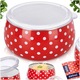 Vas Emailat Cu Capac, Orion, Tecka, 600 ml, 15.5x15.5x7.5 cm, Fabricat Din Otel Emailat, Inchidere Etansa Cu Capac, Utilizare Universala, Potrivit Pentru Toate Plitele, Cuptor Si Masina De Spalat Vase, Rosu