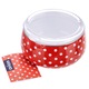 Vas Emailat Cu Capac, Orion, Tecka, 600 ml, 15.5x15.5x7.5 cm, Fabricat Din Otel Emailat, Inchidere Etansa Cu Capac, Utilizare Universala, Potrivit Pentru Toate Plitele, Cuptor Si Masina De Spalat Vase, Rosu