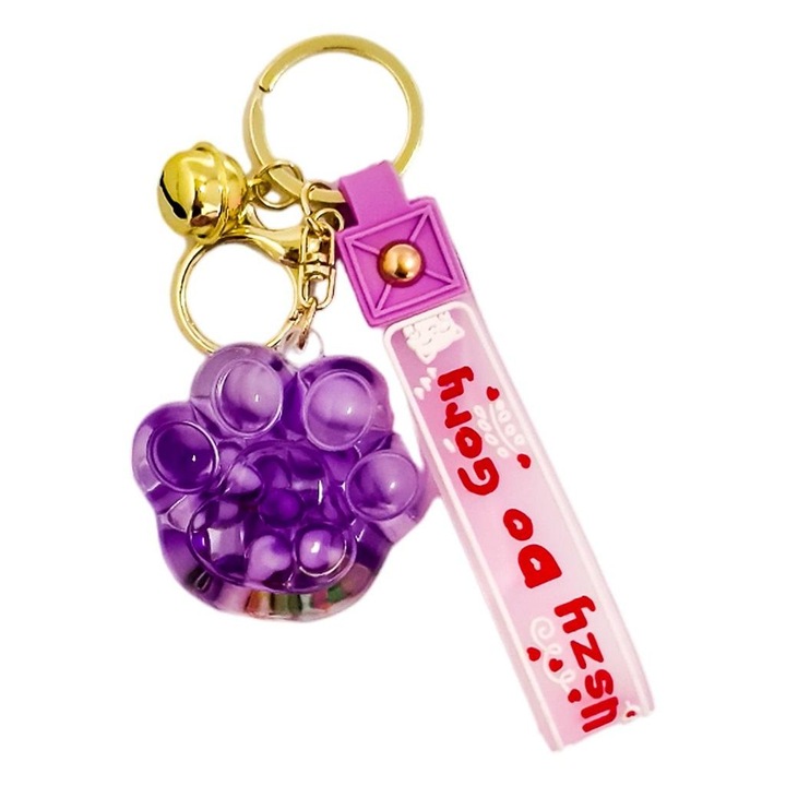 Kulcstartó MCD lapka, lila, szett