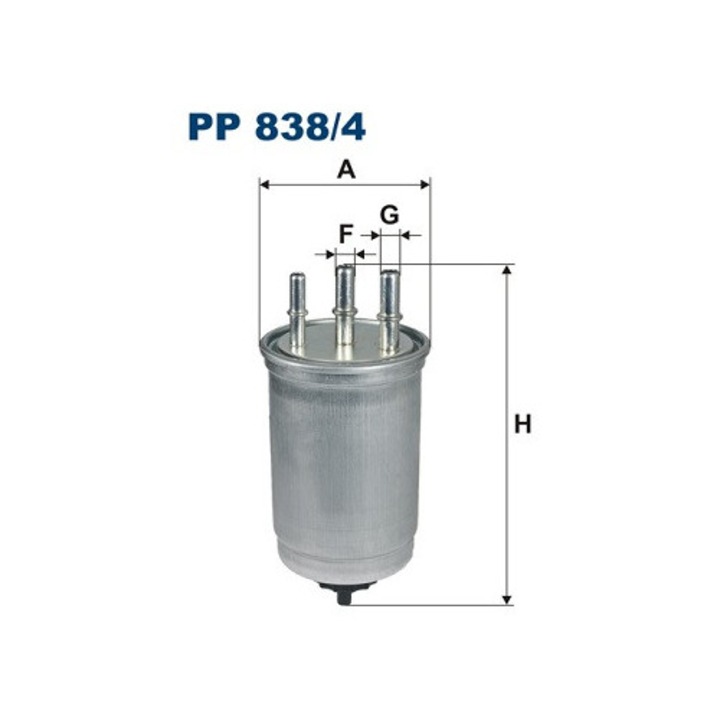 Üzemanyagszűrő FILTRON, 10x189mm, 89mm, vezeték típusú