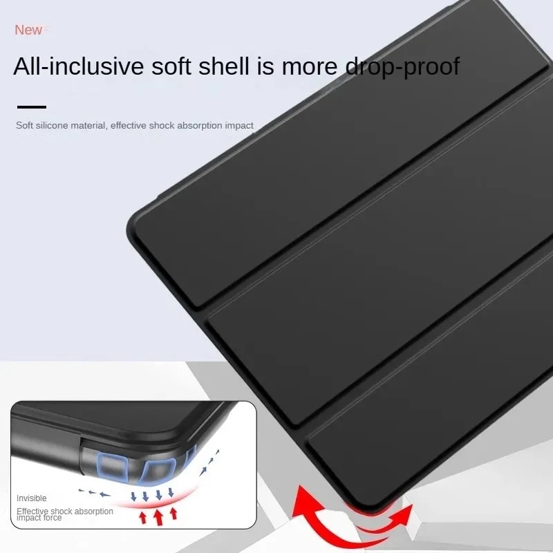 Husa Ultra Slim pentru Lenovo Idea Tab Pro Gen 2 13.0" (2026), Silicon TPU, Smart Cover - Negru