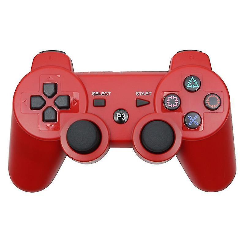 Controler wireless Bluetooth pentru PS3, 360 grade, rosu, set de 1