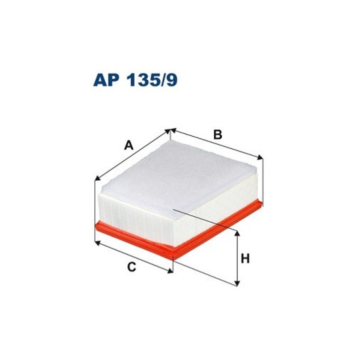 FILTRON AP135/9 légszűrő, 219x193x85mm, motorvédelemhez