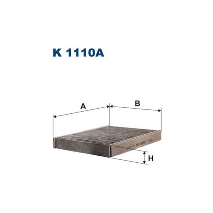 Филтър за купе FILTRON K 1110, 239x190x34mm, активен въглен