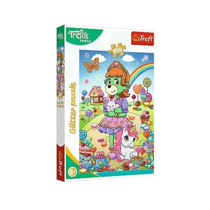 Puzzle 100 darabos Glitter Brokátos Trefl