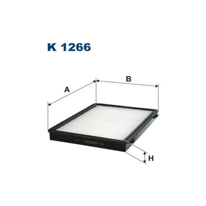Кабинен филтър FILTRON K1266, 276x206x27mm, с филтър за твърди частици и активен въглен