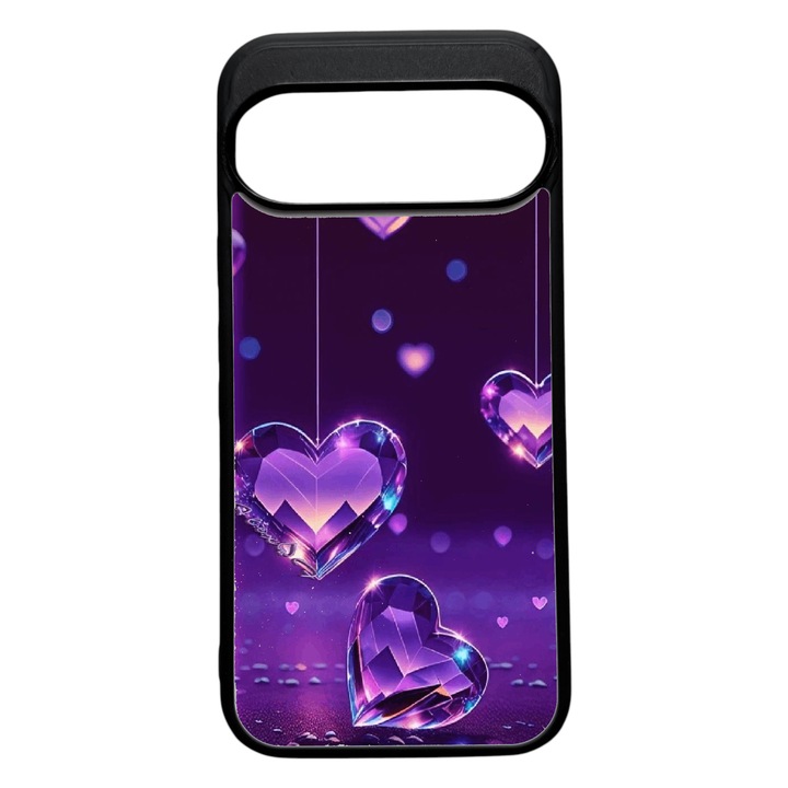 Google Pixel 9/9 Pro TPU Puha tok, Szívecskés mintás