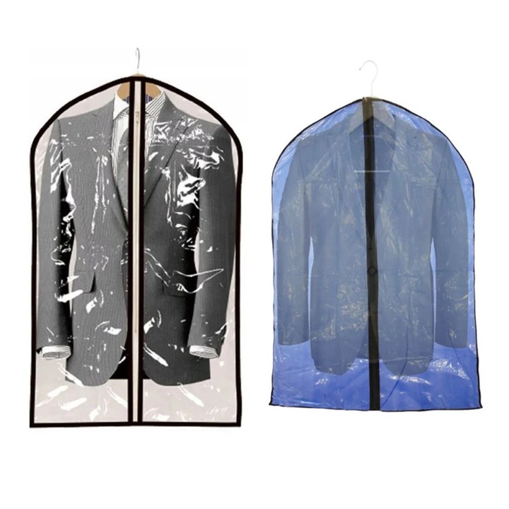 Sac pentru haine KOTYS, 10 buc, transparent, material PEVA, 60x90cm