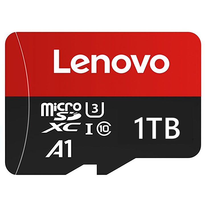 Карта памет MicroSDXC Lenovo 1TB UHS-I A1 Class 10, черна, с SD адаптер