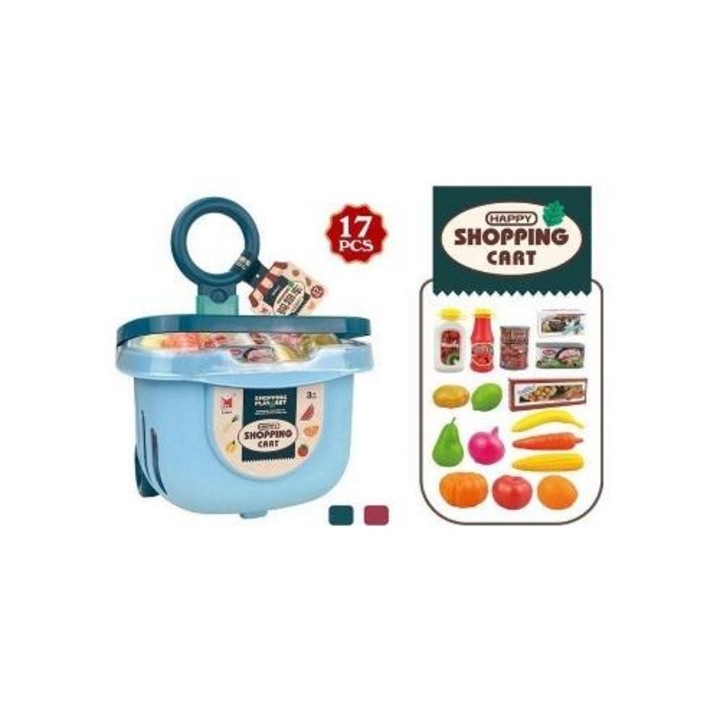Set de produse alimentare in carucior, SWEDE, 17 piese, multicolor, dimensiuni carucior.