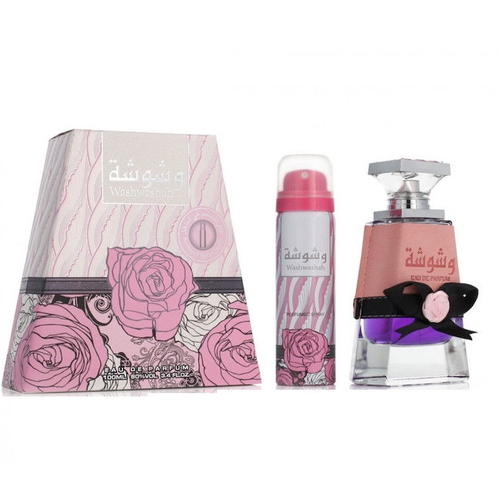 Lattafa Perfumes Washwashah Eau de Parfum szett, 100ml + Deodorant Spray 50ml, Női, 50ml