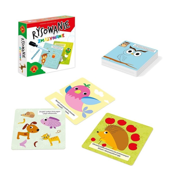 Oktatójáték, Alexander, 17 lapból álló készlet, 34 tevékenység, kompakt méret