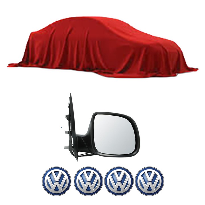 Oglinda Completa Dreapta Volkswagen TRANSPORTER T3 din 1979-2019, auto, Reglaj Electric, 4 stickere auto cu Volkswagen