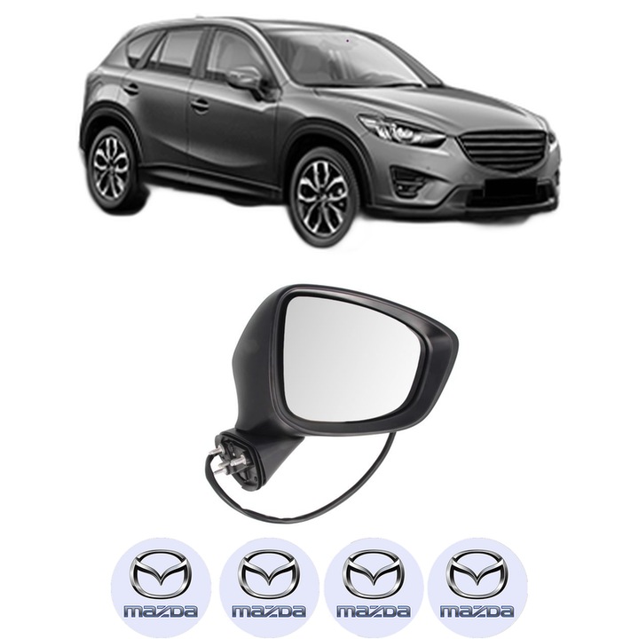 Oglinda Completa Dreapta MAZDA CX-5 (KE, GH) din 2011-2017, auto, Reglaj Electric, 4 stickere auto cu MAZDA