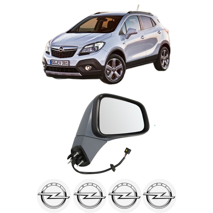 Oglinda Completa Dreapta OPEL MOKKA / MOKKA X (J13) din 2012-2019, auto, Reglaj Electric, 4 stickere auto cu OPEL