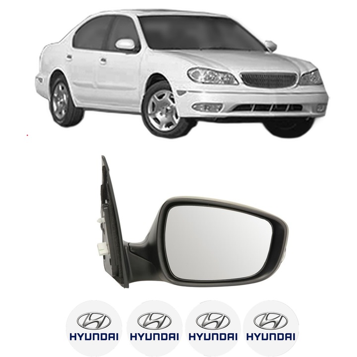 Oglinda Completa Dreapta HYUNDAI i30 din 2007-2020, auto, Reglaj Electric, 4 stickere auto cu HYUNDAI