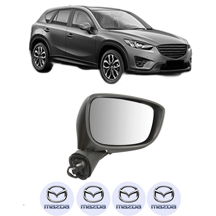 Oglinda Completa Dreapta MAZDA CX-5 (KE, GH) din 2011-2017, auto, Reglaj Electric, 4 stickere auto cu MAZDA