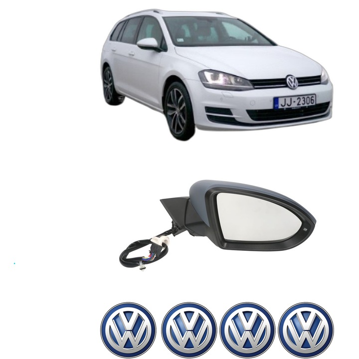Oglinda Completa Dreapta Volkswagen GOLF VII Variant (BA5, BV5) din 2013-2021, auto, Reglaj Electric, 4 stickere auto cu Volkswagen