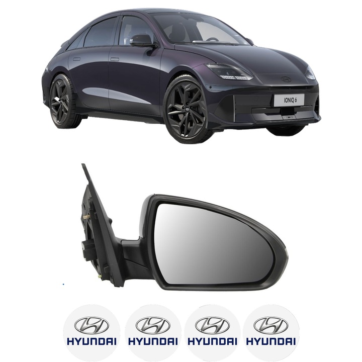 Oglinda Completa Dreapta HYUNDAI IONIQ din 2016-2022, auto, Reglaj Electric, 4 stickere auto cu HYUNDAI