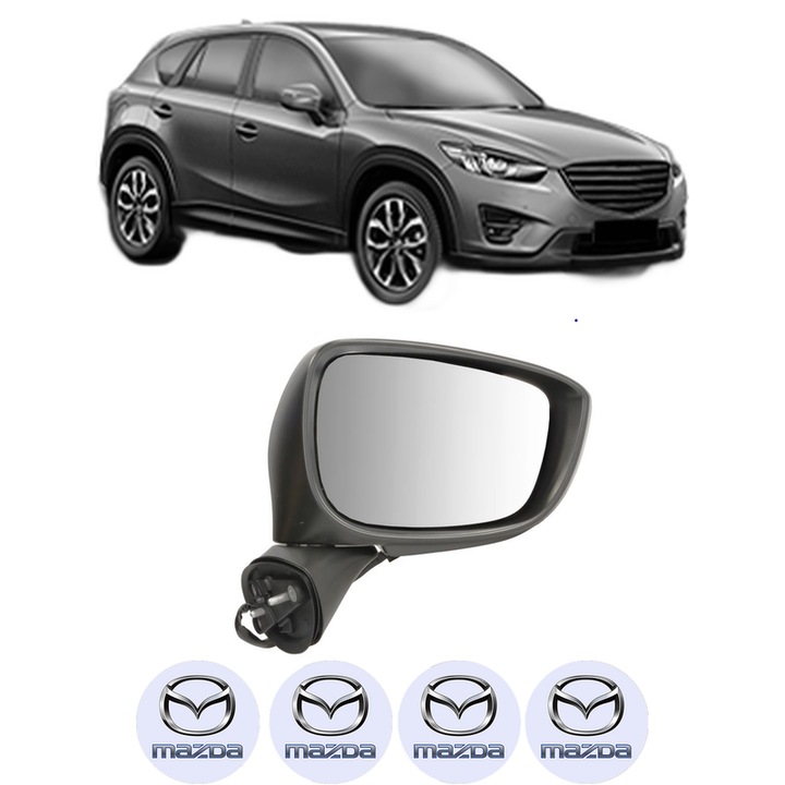 Oglinda Completa Dreapta MAZDA CX-5 Van (KE_) din 2015-2017, auto, Reglaj Electric, 4 stickere auto cu MAZDA