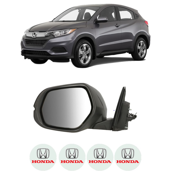 Oglinda Completa Stanga HONDA HR-V (RV) din 2021, auto, Reglaj Electric, 4 stickere auto cu HONDA