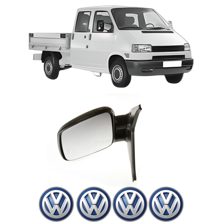 Oglinda Completa Stanga Volkswagen TRANSPORTER T4 Platform/Chassis (70E, 70L, 70M, 7DE, 7DL, 7D din 1990-2003, auto, Reglaj Manual, 4 stickere auto cu Volkswagen