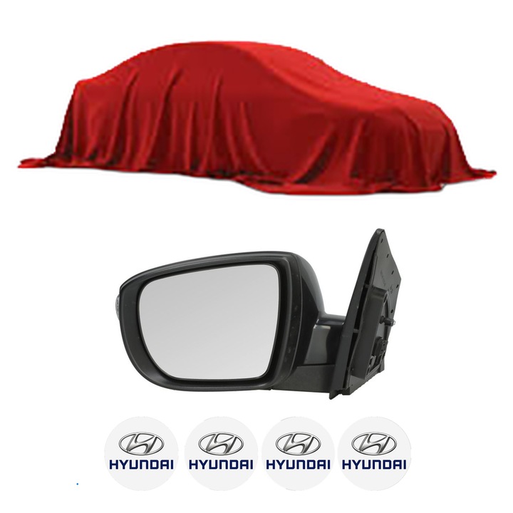 Oglinda Completa Stanga HYUNDAI ix35/TUCSON din 2009-2015, auto, Reglaj Electric, 4 stickere auto cu HYUNDAI