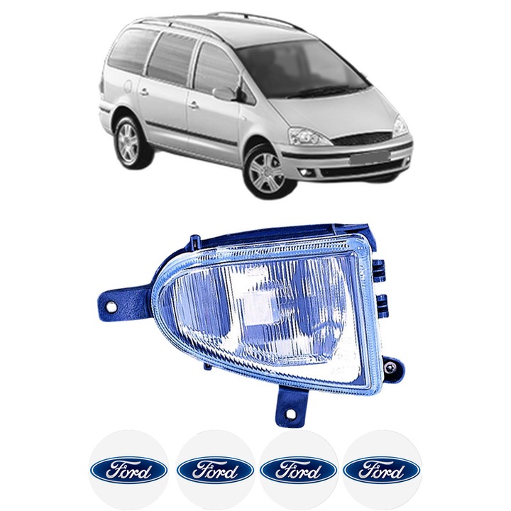 Lampa Proiector Dreapta FORD GALAXY I (WGR) din 1995-2006, Auto, Tip bec H1, Depo, 4 Stickere auto cu FORD