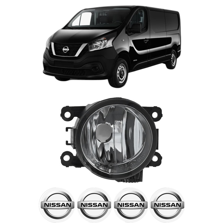 Lampa Proiector Stanga NISSAN NV300 Kombi (X82) din 2016-2021, Auto, Tip bec H11, Depo, 4 Stickere auto cu NISSAN