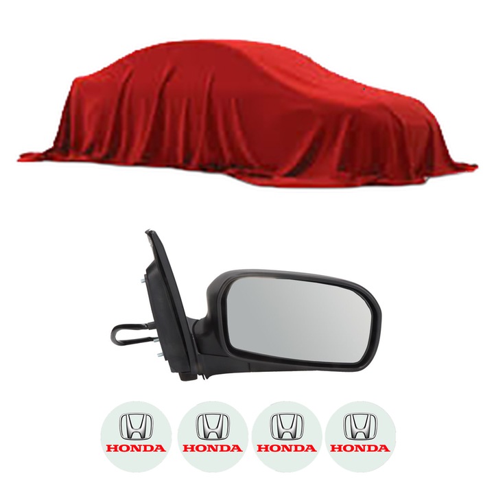Oglinda Completa Dreapta HONDA CIVIC VI HB/SDN din 1994-2024, auto, Reglaj Electric, 4 stickere auto cu HONDA