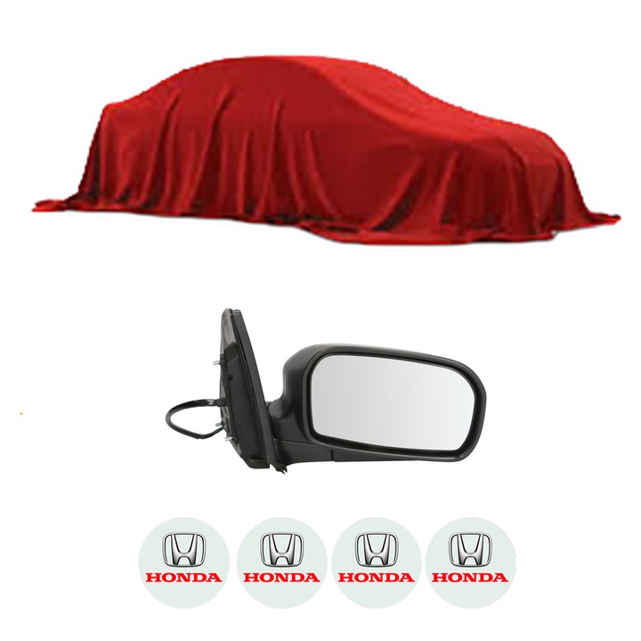 Oglinda Completa Dreapta HONDA CIVIC VI HB/SDN din 1994-2024, auto, Reglaj Electric, 4 stickere auto cu HONDA