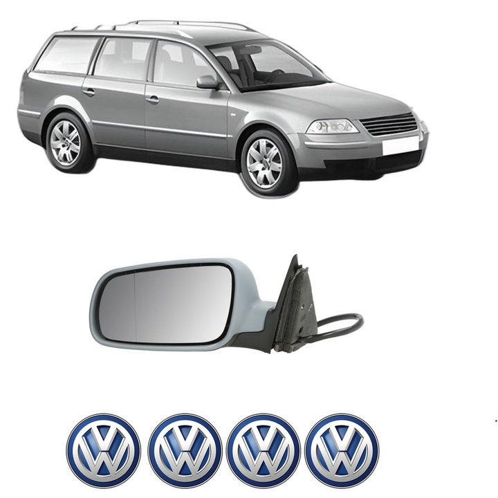 Oglinda Completa Stanga Volkswagen PASSAT B5.5 Variant (3B6) din 2000-2005, auto, Reglaj Electric, 4 stickere auto cu Volkswagen